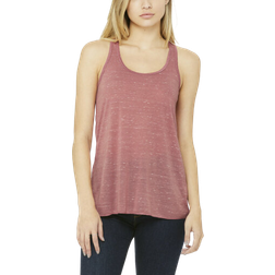 Bella+Canvas Women's Flowy Racerback Tank Top - Mauve/Marble