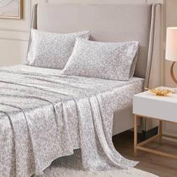 Essentials Satin Luxury Print Bed Sheet Brown