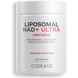 Codeage Liposomal NAD+ Ultra Trans-Resveratrol Quercetin Betaine Vitamin B12