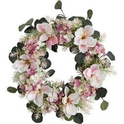 Nearly Natural W1150 20 Hydrangea & Magnolia Wreath Artificial Plant