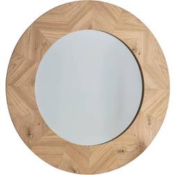 HJ Home Gallery Direct Tapio Wood Inlay Round Wall Mirror