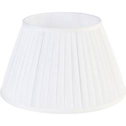 QAZQA Pleated Lampshade White Round Angled 35 21 20 Shade