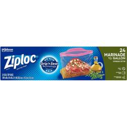 Ziploc 1/2 gallon marinade expandable bottom Plastic Bag & Foil