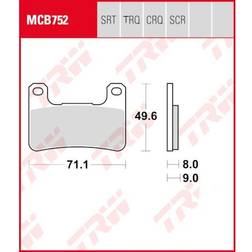 TRW Brake pads, motorcycles, MCB752TRQ Sinter track