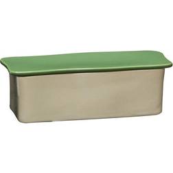 Hübsch Amare Skrivebordsordner 24 x 11 cm Sand Grøn Kurv
