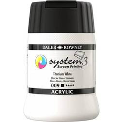 System 3 Daler-Rowney 250ml Screen Printing Acrylic Paint Titanium