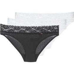 DIM Coton Feminine Brief 3-pack - Black/White