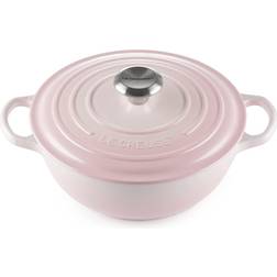 Le Creuset Signature Cast Iron Shell Pink med låg 26cm