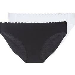 DIM Body Touch Cotton Bikini Knickers 2-pack - Black/White