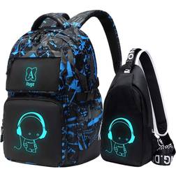 Asge Camo Backpack - Blue