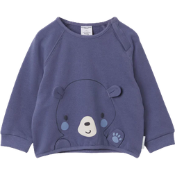 Polarn O. Pyret Baby's Bear Applique Sweatshirt - Blue