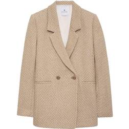 Anine Bing Fishbone Blazer - Tan/Cream