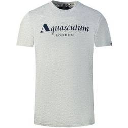 Aquascutum London Brand Logo T-shirt - Grey