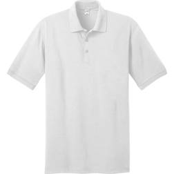 Port & Company Core Blend Jersey Knit Polo Shirt - White