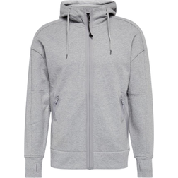 C.P. Company Diagonal Raised Fleece Full Zip Goggle Hoodie - Grey