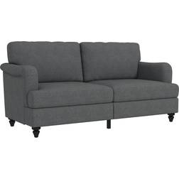 Homcom Couch Dark Gray Sofa 70.8" 3 Seater