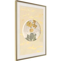 Artgeist Inramad Flowers and Marble Poster