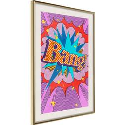 Artgeist Inramad Tavla Bang! 30x45 Guldram Poster