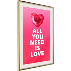 Artgeist Inramad Tavla Ruby Heart 30x45 Poster