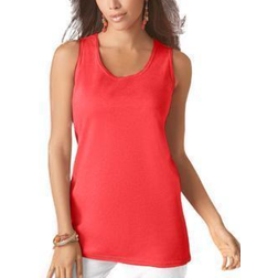 Roaman's Women's Scoopneck Tank Top Plus Size - Antique Strawberry