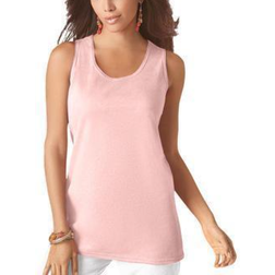 Roaman's Women's Scoopneck Tank Top Plus Size - Soft Blush
