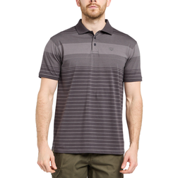 Brasher Men's Striped Polo Shirt - Grey