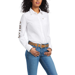 Ariat Women's Wrinkle Resist Team Kirby Stretch Shirt - White