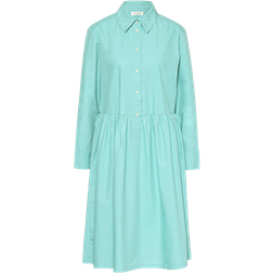 Marc O'Polo Blouse Dress with a Gathered Skirt - Sea Blue