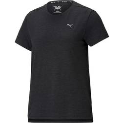 Puma Favourite Heather Short Sleeve Women's Running Tee - Black Heather