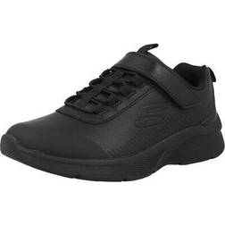 Skechers microspec black synthetic trainers shoes