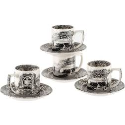 Spode Black Italian Tasse à espresso 9cl 4pcs