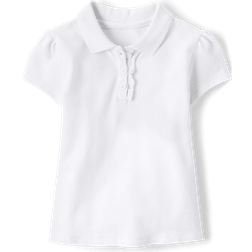 The Children's Place Toddler Girl's Uniform Ruffle Pique Polo - White ( 2043572-10)