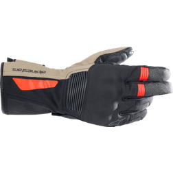 Alpinestars Denali Aerogel Drystar Gloves, Winter motorcycle Black-Dark Khaki-Red Fluo