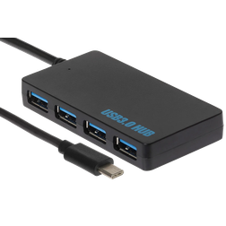 Nikkai USB-C to 4 Port USB-A 3.0 High Speed Portable Hub