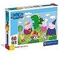 Clementoni 26204 Supercolor Peppa Pig-Puzzle 60 Teile Ab 4 Jahren, Buntes Kinderpuzzle Mit Besonderer Leuchtkraft & Farbintensität, Geschicklichkeitsspiel Für Kinder