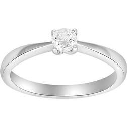 Siersbøl Heart prinsessering 14kt. hvidguld 0,20ct