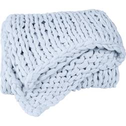 Becky Cameron Chunky Knit Blankets Blue (149.9x119.4cm)
