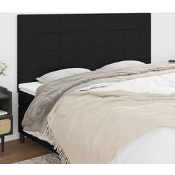 vidaXL 4 stk. 90x5x78/88 stof Sengegavl