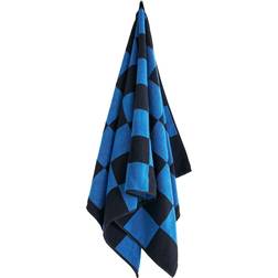 Hay Check Bath Towel Blue