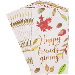 Sparkle and Bash 50-Pack White Thanksgiving Paper Napkins for Friendsgiving Party 7.9x4.4 in