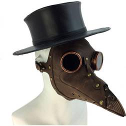 Horror-Shop Braune Steampunk Pest Doktor Maske kaufen