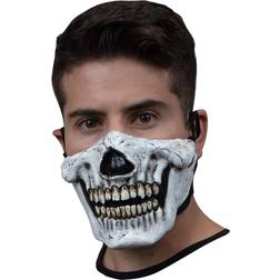 Horror-Shop Halloween halbmaske mit totenkopf-unterkiefer