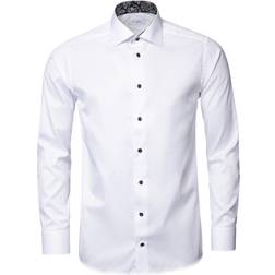 Eton Chemise blanche en twill signature - Détails Cachemire Contrastés