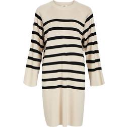 Object Klänning L/S Knit Dress Grå