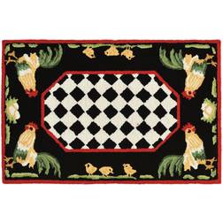 Liora Manne Frontporch Rooster Black 24x60"