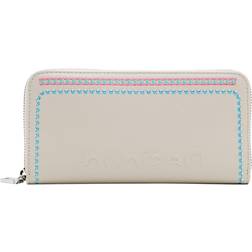 Desigual raven fiona long wallet geldbörse white creme pink