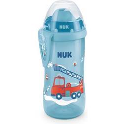 Nuk Flexi Cup småbarnsmugg Från 12 månader 300 ml Läckagesäkert, mjukt sugrör Hållare och skyddande lock BPA-fri Blå