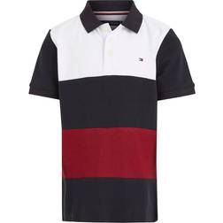 Tommy Hilfiger Kid's Global Stripe Crepe Polo - Red/White/Blue