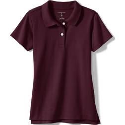 Lands' End School Uniform Girls Short Sleeve Feminine Fit Interlock Polo Shirt