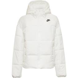 Nike Sportswear Classic Puffer Women's Therma Fit Loose Hooded Jacket - White/Black